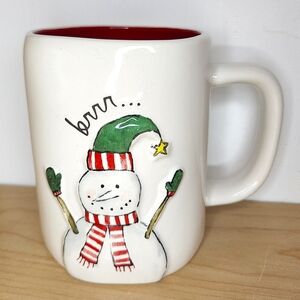 🆕️ Rae Dunn Brrr..... Snowman Mug with Red Interior Mug